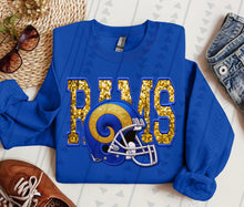 Load image into Gallery viewer, Football Team Helmet Faux Embroidery DROPDOWN TRANSFER TGG