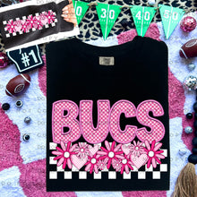 Load image into Gallery viewer, Pink Checkered Floral Faux Embroidery Mascot TRANSFER CAP DEC