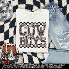 Load image into Gallery viewer, Let’s Go Football Faux Embroidery Checkered Mascots DROPDOWN TRANSFER CAP 24