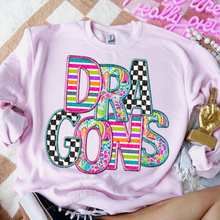 Load image into Gallery viewer, Bright Stripe Floral Checker Mascots Dropdown TRANSFER CSD MAY 25