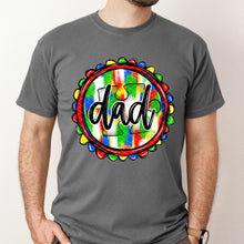 Load image into Gallery viewer, Dad Autism Puzzle Piece Rainbow Circle TRANSFER SDD MAR 26