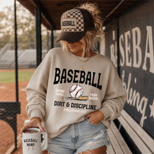Load image into Gallery viewer, Baseball Softball Dirt And Discipline Phillipians 4:13 DROPDOWN TRANSFER SDD JUNE 26