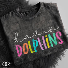 Load image into Gallery viewer, Neon Bright Line Dolphins DROPDOWN TRANSFER COR
