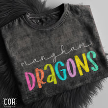 Load image into Gallery viewer, Neon Bright Line Dragons DROPDOWN TRANSFER COR