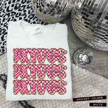 Load image into Gallery viewer, Pink Checker Gold Glitter Mascot Dropdown TRANSFER CAP APR