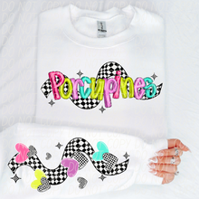Load image into Gallery viewer, Bright Checkered Mascot With Sleeve Option DTF TRANSFER CSD