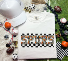 Load image into Gallery viewer, Basketball Faux Embroidery Checkered Mascots DROPDOWN TRANSFER CAP