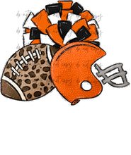 Load image into Gallery viewer, Football Pom Helmet (Add Name) Customized DTF TRANSFER