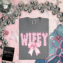 Load image into Gallery viewer, Pink Cheetah Bow Faux Embroidery Names TRANSFER JM FEB