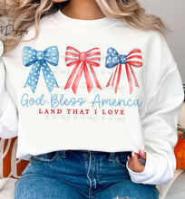Load image into Gallery viewer, God Bless America Land That I Love Bow Trio TRANSFER