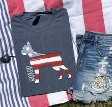 Load image into Gallery viewer, Patriotic Dog Designs White Text SWD MAY DROPDOWN TRANSFER