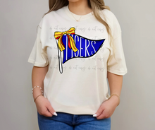 Load image into Gallery viewer, Softball Pennant Bow Dropdown TRANSFER TGG FEB