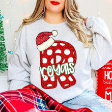 Load image into Gallery viewer, Dotted Letter Santa Hat Mascot DROPDOWN TRANSFER CSD