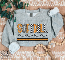 Load image into Gallery viewer, Softball Mama Checkered Color Dropdown TRANSFER FEB COR