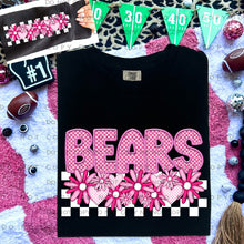 Load image into Gallery viewer, Pink Checkered Floral Faux Embroidery Mascot TRANSFER CAP DEC