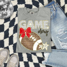 Load image into Gallery viewer, Dalmatian Game Day Football With Bow DROPDOWN TRANSFER CAP FEB