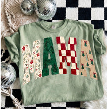 Load image into Gallery viewer, Christmas Mama Paint Arch Red Plaid TRANSFER TUESDAY
