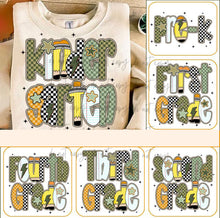 Load image into Gallery viewer, Camo Pencil Checker School Grades DROPDOWN TRANSFER