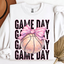 Load image into Gallery viewer, Game Day Stacked Painted Ball Pink Bow Sport Dropdown TRANSFER SDD FEB 26