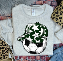 Load image into Gallery viewer, Play Ball Soccer Happy Face Hat DROPDOWN TRANSFER BIA