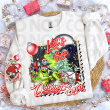 Load image into Gallery viewer, Dashing Through The Snow Character Dropdown SLEEVE OPTION DROPDOWN TRANSFER RHD NOV 25