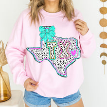Load image into Gallery viewer, Pink Teal Dalmatian Bow States (All 50 states available) DTF TRANSFER