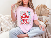 Load image into Gallery viewer, God Shed His Grace Floral Stripes TRANSFER TCC ET MAR 26