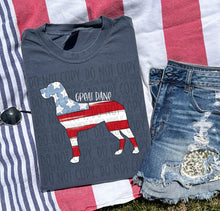 Load image into Gallery viewer, Patriotic Dog Designs White Text SWD MAY DROPDOWN TRANSFER