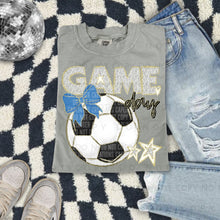Load image into Gallery viewer, Dalmatian Game Day Soccer With Bow DROPDOWN TRANSFER CAP FEB
