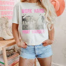 Load image into Gallery viewer, Work Hard Pray Harder Distressed Cattle TRANSFER KAYNDI 25