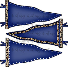 Load image into Gallery viewer, Go Fight Win Triple Leopard Pennant CUSTOMIZED DTF Transfer
