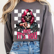 Load image into Gallery viewer, It’s Not Me It’s You WHT Checkered Skull TRANSFER DWS