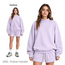 Load image into Gallery viewer, Women’s Blank Mock Neck Pullover & Short Set 12 Colors