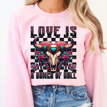 Load image into Gallery viewer, Love Is A Bunch Of Bull Skull Heart TRANSFER DWS