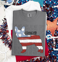 Load image into Gallery viewer, Patriotic Dog Designs Black Text SWD MAY DROPDOWN TRANSFER