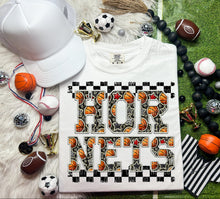 Load image into Gallery viewer, Basketball Faux Embroidery Checkered Mascots DROPDOWN TRANSFER CAP