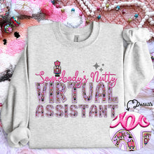 Load image into Gallery viewer, Somebody’s Nutty Title Faux Embroidery Nutcracker TRANSFER HMWK
