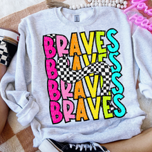 Load image into Gallery viewer, 80’s Stacked Checker Mascots DROPDOWN TRANSFER CSD FEB 26