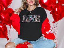 Load image into Gallery viewer, Love Sequin Gold Straight TRANSFER