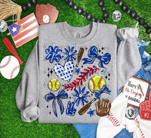 Load image into Gallery viewer, Play Ball Softball Collage DROPDOWN TRANSFER BIA