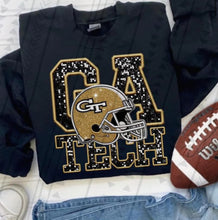 Load image into Gallery viewer, Football Team Helmet Faux Embroidery DROPDOWN TRANSFER TGG