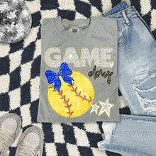 Load image into Gallery viewer, Dalmatian Game Day Softball With Bow DROPDOWN TRANSFER CAP FEB