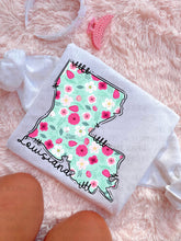Load image into Gallery viewer, Pink Floral States (all 50 states available) TRANSFER CARTER MAR 26
