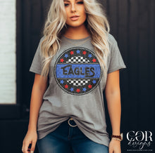 Load image into Gallery viewer, Star Checkered Circle Mascots DROPDOWN TRANSFER COR