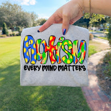 Load image into Gallery viewer, Autism Every Mind Matters Faux Glitter Brustrokes TRANSFER SDD MAR 26