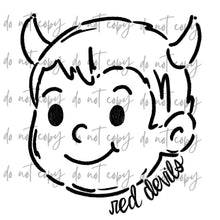 Load image into Gallery viewer, Doodle Single Color Mascots Dropdown TRANSFER