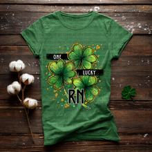 Load image into Gallery viewer, One Lucky Shamrock Gold Glitter DROPDOWN TRANSFER REVEL FEB 26