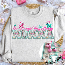 Load image into Gallery viewer, Somebody’s Very Merry Title Faux Embroidery (DROPDOWN) TRANSFER