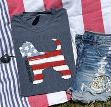 Load image into Gallery viewer, Patriotic Dog Designs Black Text SWD MAY DROPDOWN TRANSFER
