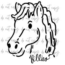 Load image into Gallery viewer, Doodle Single Color Mascots Dropdown TRANSFER